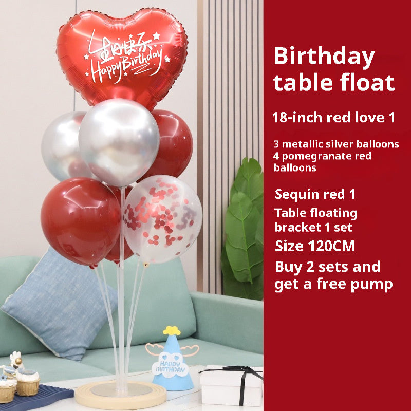 Online Red Light Table Floating Birthday Decoration Scene Layout Balloon