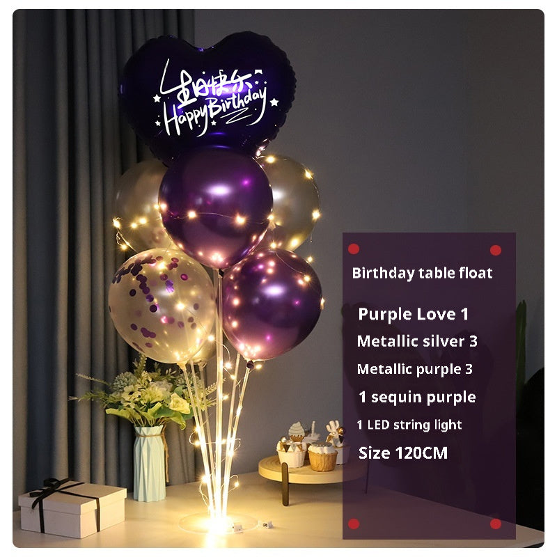 Online Red Light Table Floating Birthday Decoration Scene Layout Balloon
