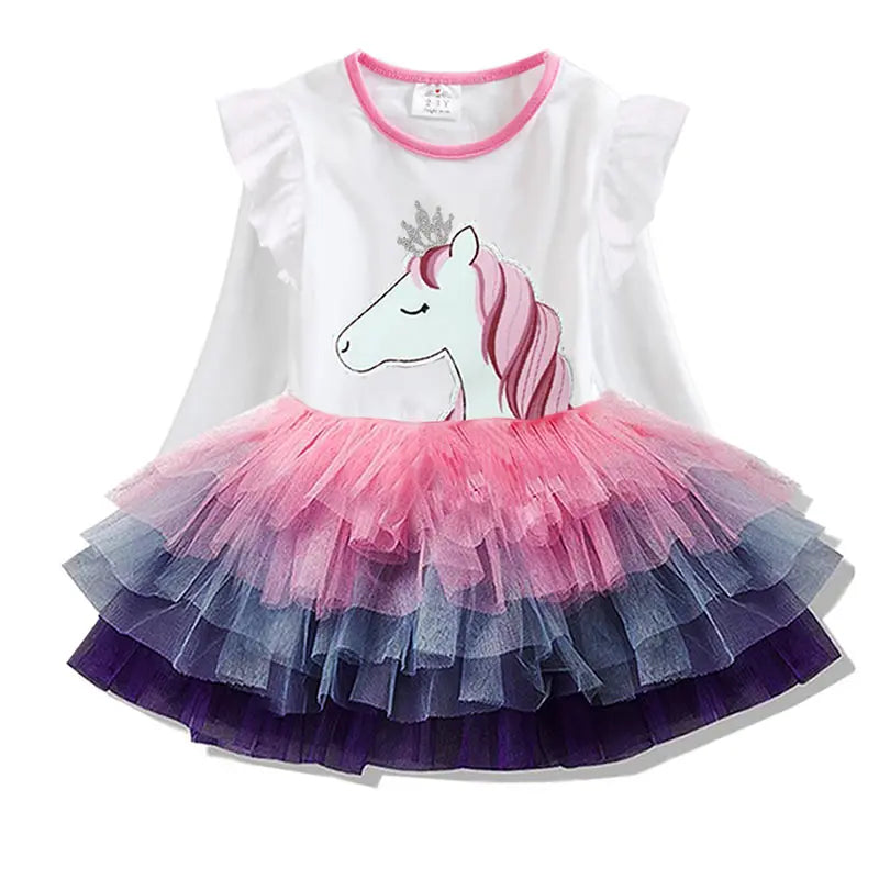 Winter Girls Star Princess Party Dress