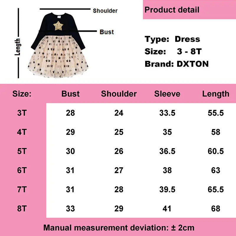Winter Girls Star Princess Party Dress