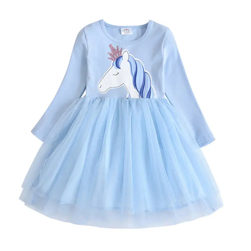Winter Girls Star Princess Party Dress