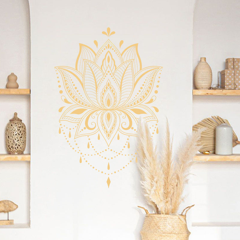 Simple Artistic Lotus Bedroom Living Room Beautifying Decorative Wall Stickers