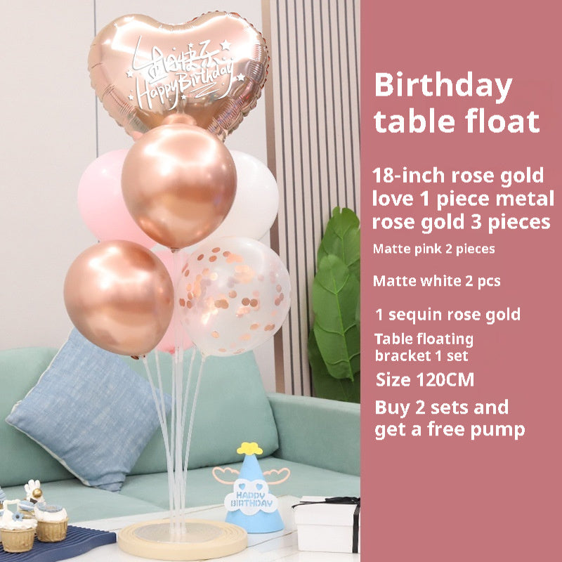 Online Red Light Table Floating Birthday Decoration Scene Layout Balloon