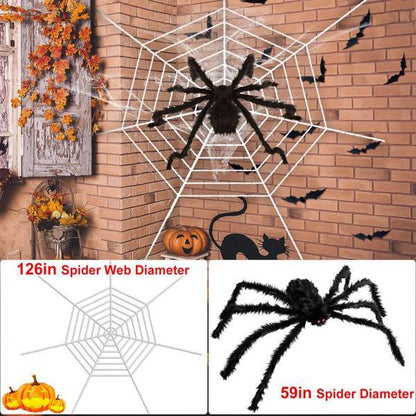 Halloween Decorated Spider Webs