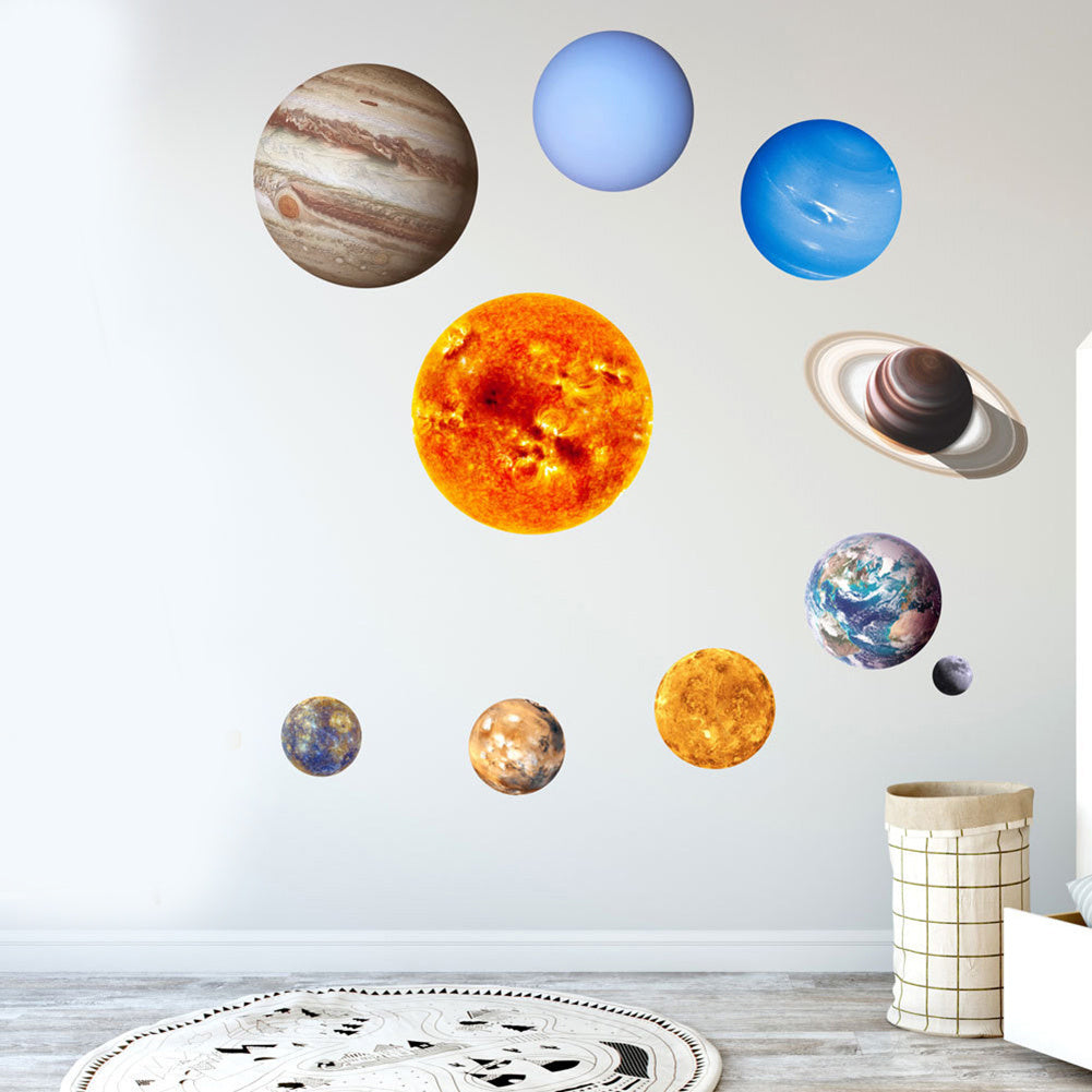 Luminous Solar System Themed Glowing Wall Sticker Home Decor for Children Room Bedroom <br>