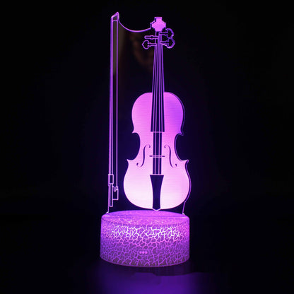 Electric Guitar Violin Series 3D Table Lamp