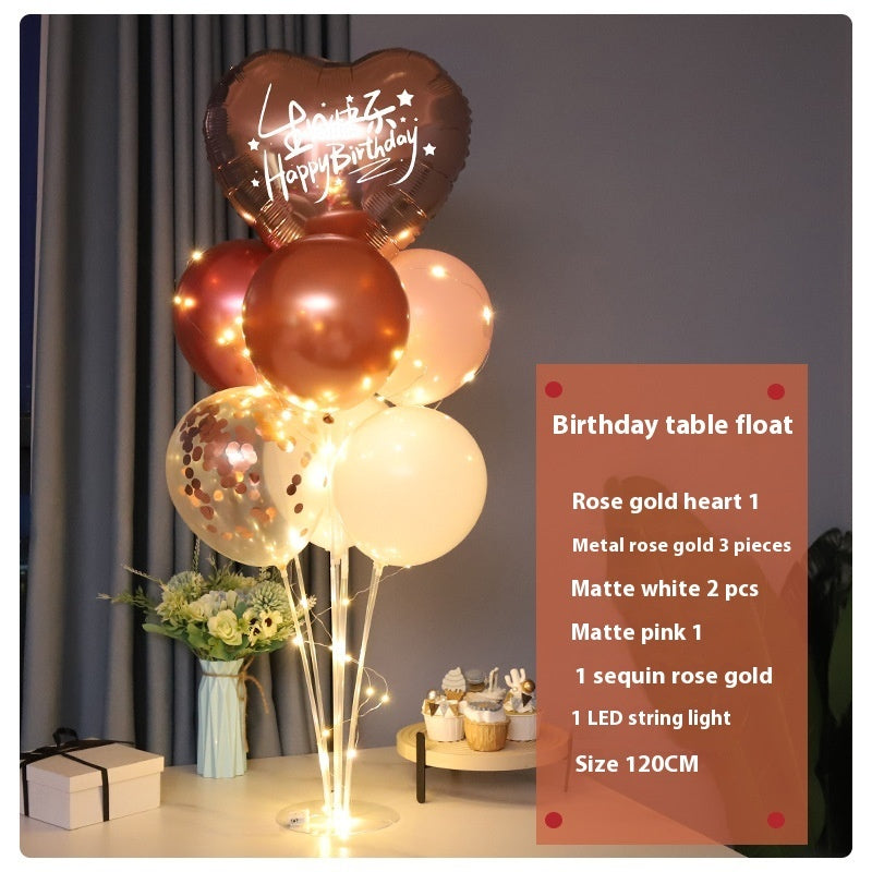 Online Red Light Table Floating Birthday Decoration Scene Layout Balloon