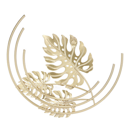 Iron Wall Sculptures Gold Metal Leaf Wall Decor for Living Room Bedroom Office Home A