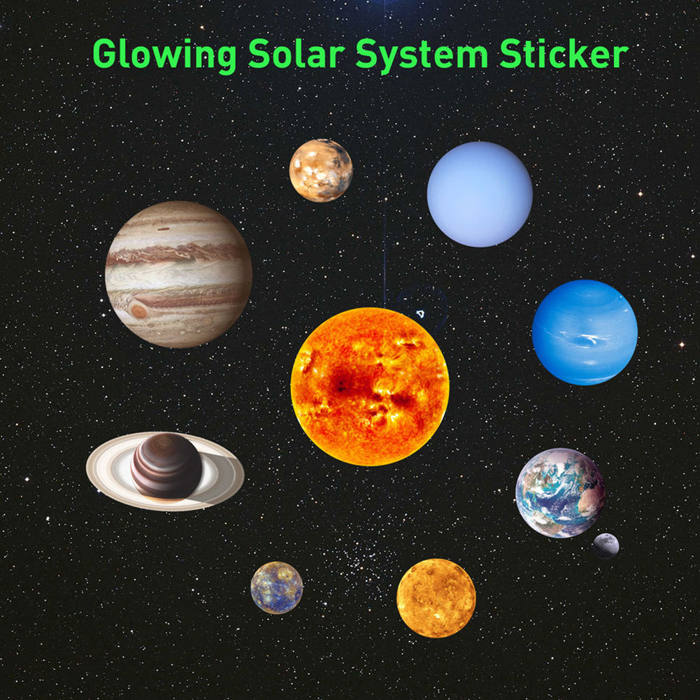 Luminous Solar System Themed Glowing Wall Sticker Home Decor for Children Room Bedroom <br>