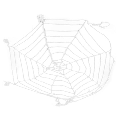 3.6m Spider Web Halloween Decorations White Round Net Spooky Cobwebs for Outdoor Indoor Party Yard