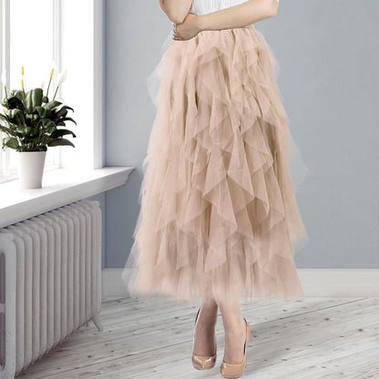 Pink Tulle Maxi Skirt