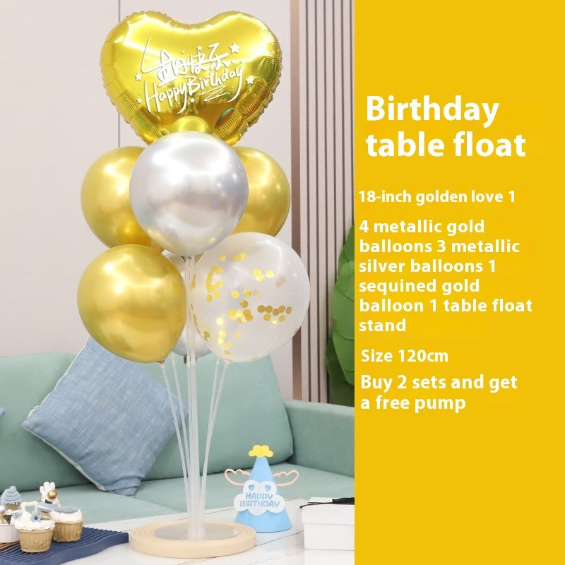 Online Red Light Table Floating Birthday Decoration Scene Layout Balloon