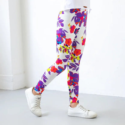 Girls' Printed Stretch Leggings