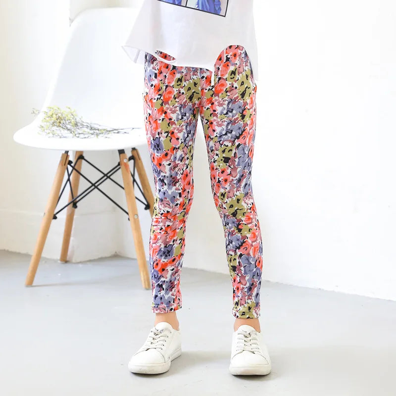 Girls' Printed Stretch Leggings