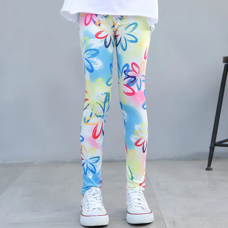 Girls' Printed Stretch Leggings