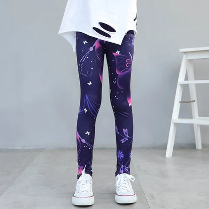 Girls' Printed Stretch Leggings