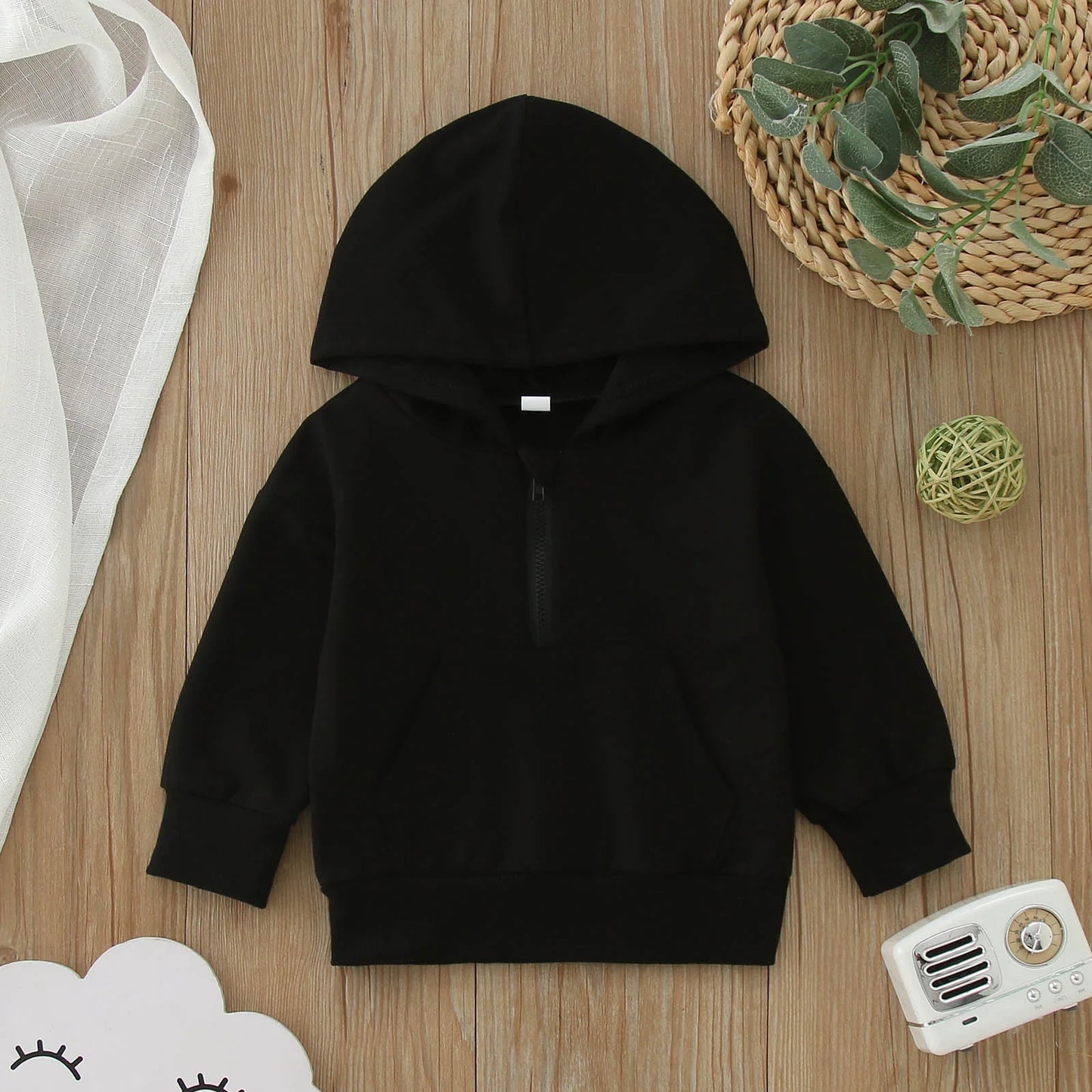 Kids Solid Color Hoodie