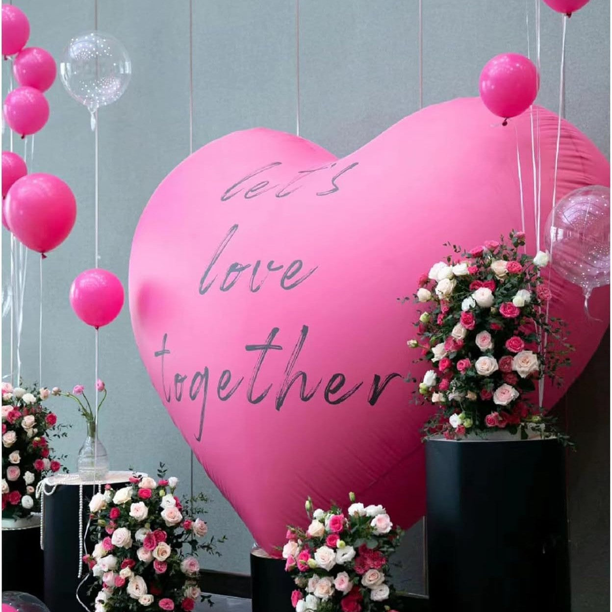 Love Balloon Engagement Marriage Proposal Confession Big Love Background Wall