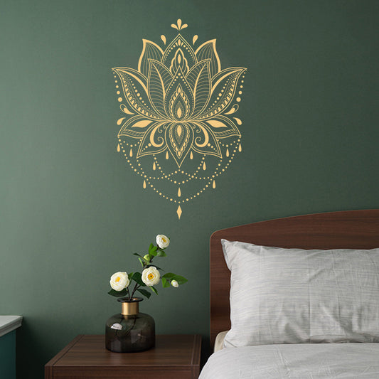 Simple Artistic Lotus Bedroom Living Room Beautifying Decorative Wall Stickers