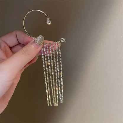 Long Chain Tassel Ear Hook Ear Clip