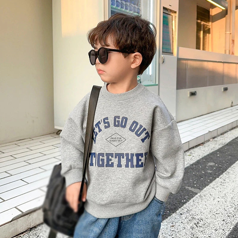 Kids Casual Printed Long Sleeve T-shirt