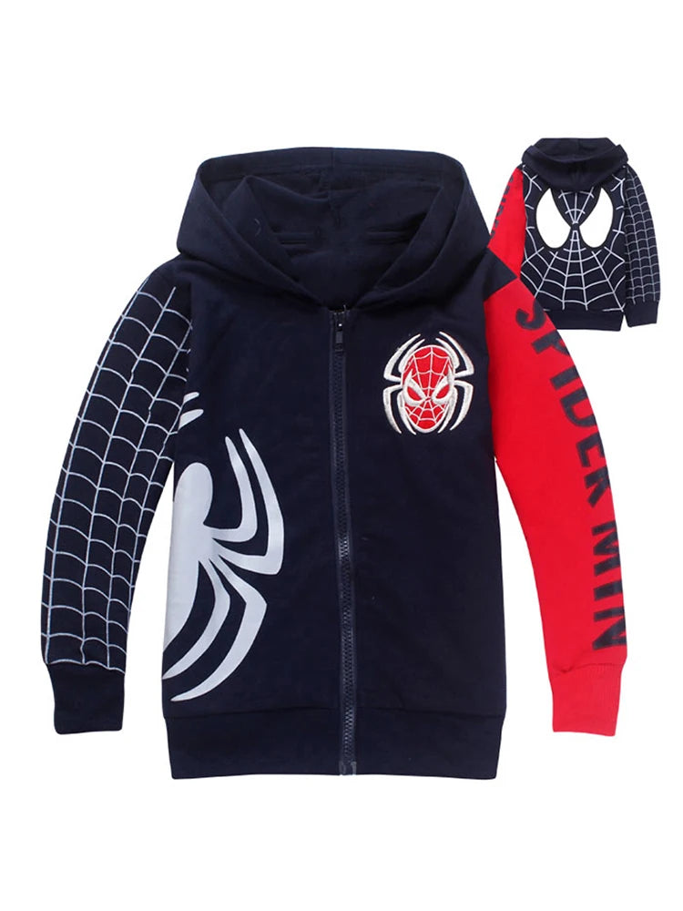 Boys Cartoon Spiderman Hoodie