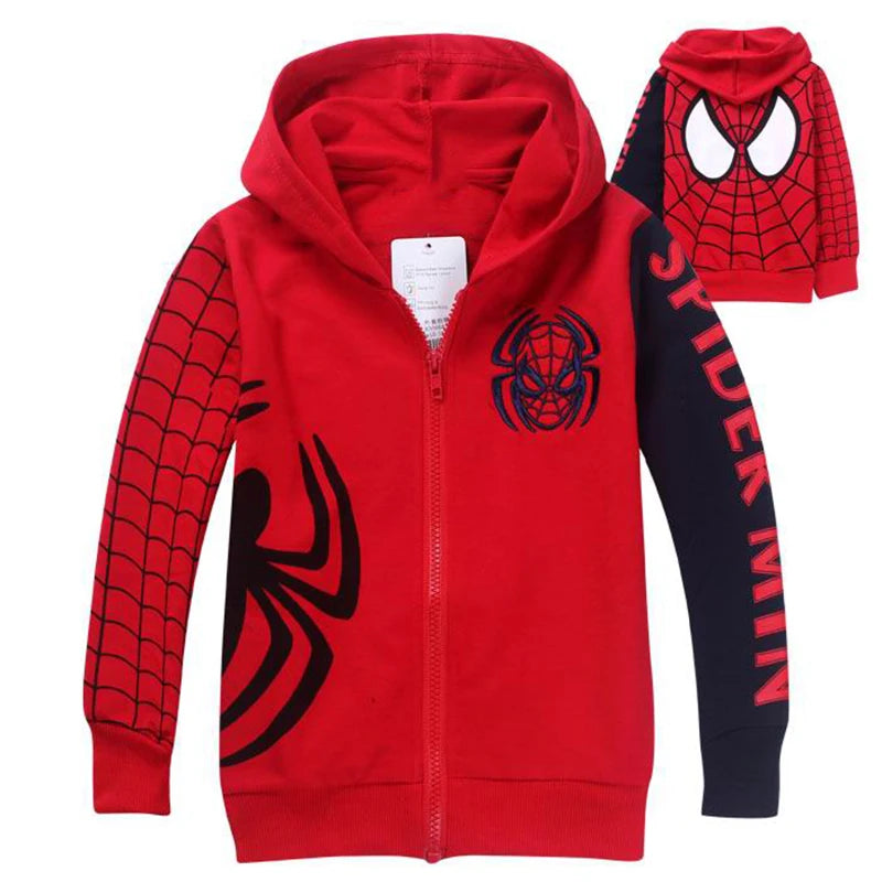 Boys Cartoon Spiderman Hoodie