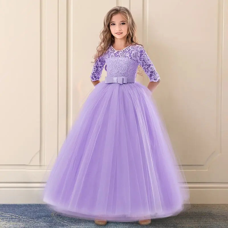 Elegant Princess Lace Party Dress