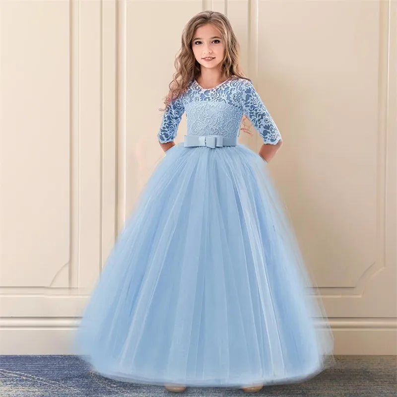 Elegant Princess Lace Party Dress