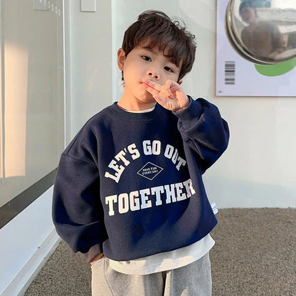 Kids Casual Printed Long Sleeve T-shirt