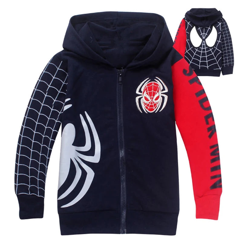 Boys Cartoon Spiderman Hoodie