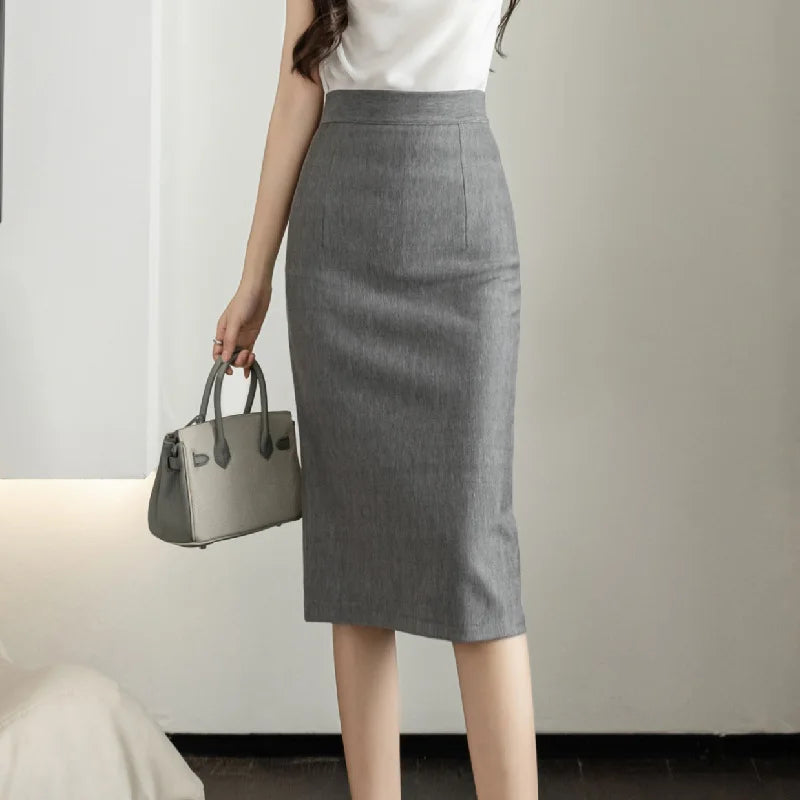 Elegant High-Waist Midi Skirt