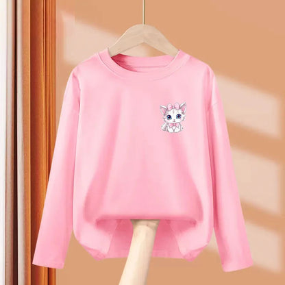 Cute Bow Cat DressTops for Girls