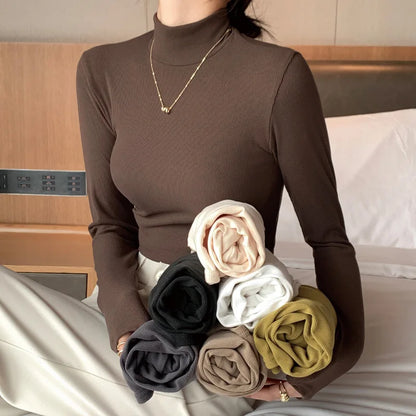 Elegant Knitted Turtleneck Top