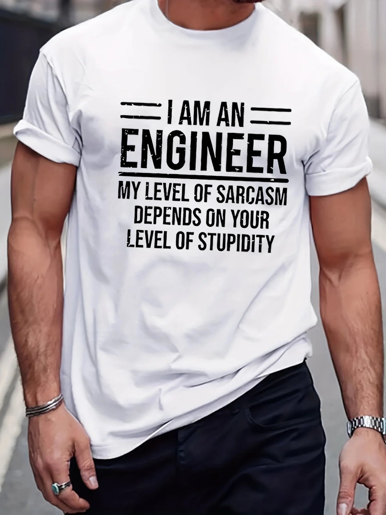 Funny Engineer Slogan T-shirt