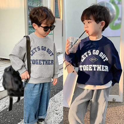 Kids Casual Printed Long Sleeve T-shirt