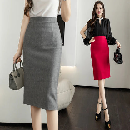 Elegant High-Waist Midi Skirt