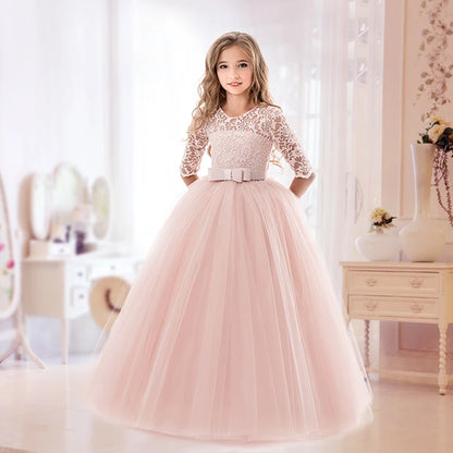 Elegant Princess Lace Party Dress