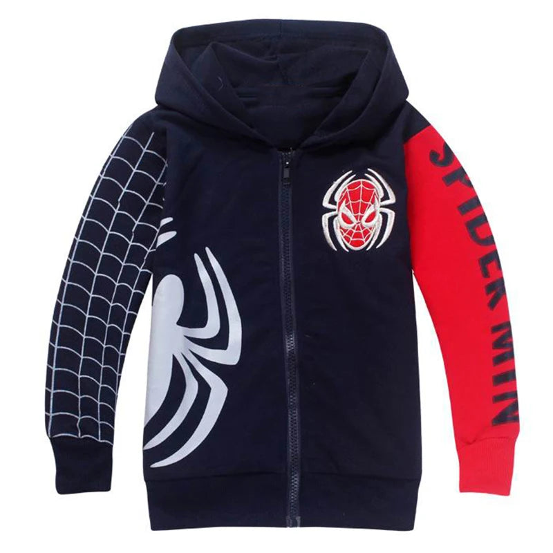 Boys Cartoon Spiderman Hoodie