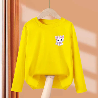 Cute Bow Cat DressTops for Girls