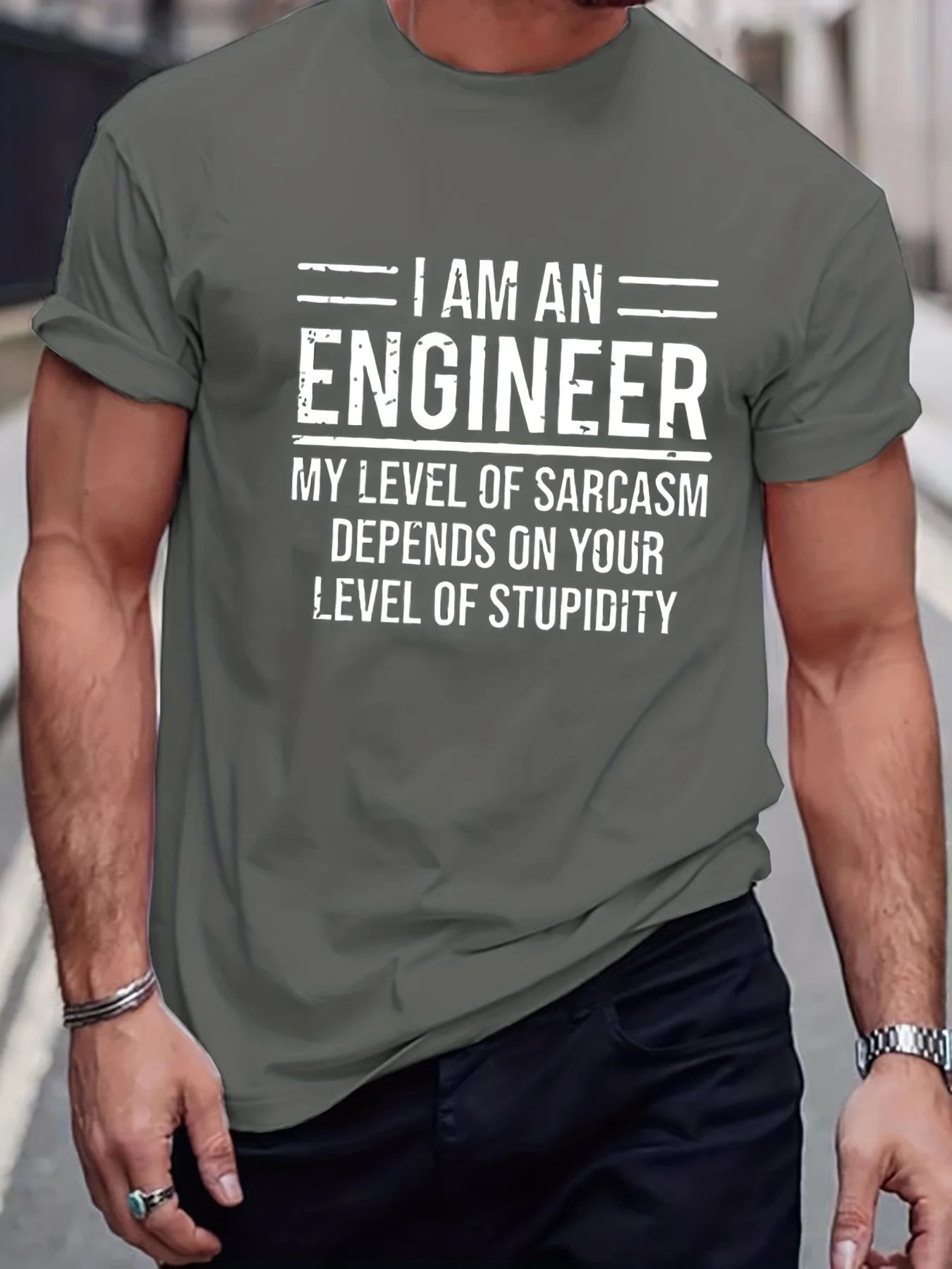 Funny Engineer Slogan T-shirt