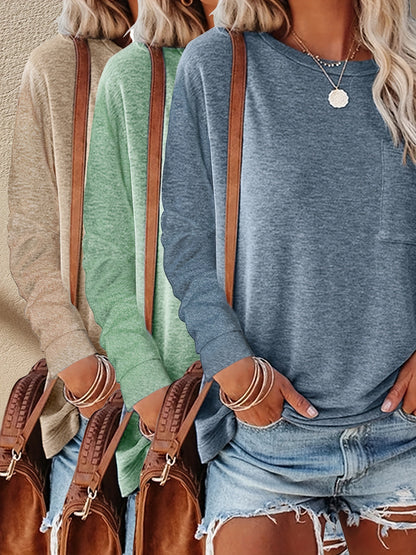 3pcs Women's Casual Long Sleeve T Shirts Soft Cross-border dropshipping