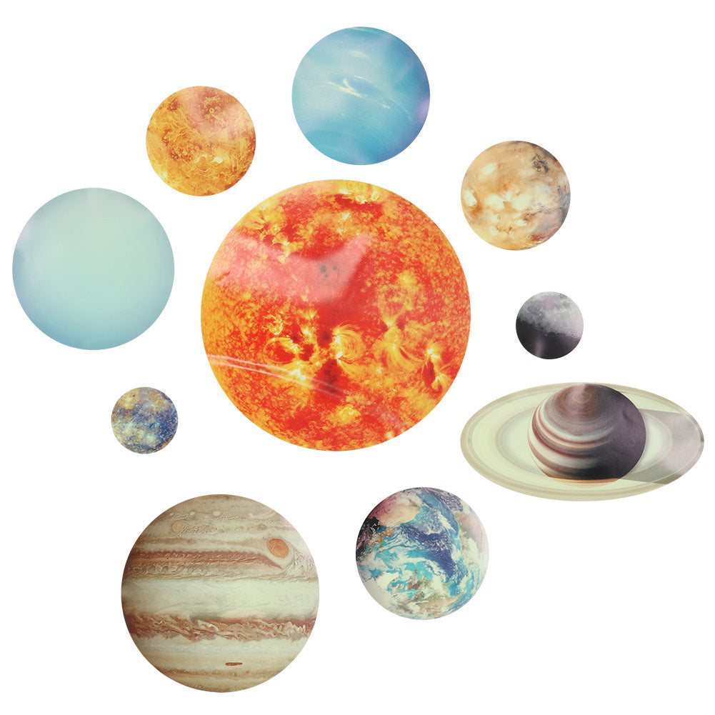 Luminous Solar System Themed Glowing Wall Sticker Home Decor for Children Room Bedroom <br>